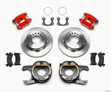 Wilwood D154 P/S Park Brake Kit Red Small Ford 2.50in Offset