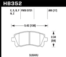 Load image into Gallery viewer, Hawk 02-03 WRX / 98-01 Impreza / 97-02 Legacy 2.5L / 98-02 Forester 2.5L D721 HPS Street Front Brake