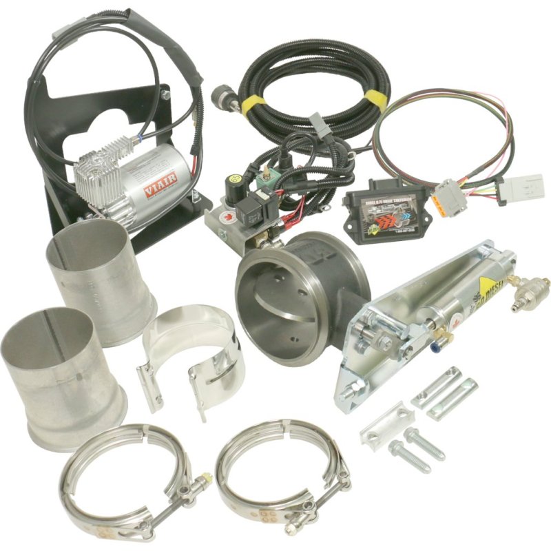 BD Diesel EXHAUST BRAKE - 07.5-12 Dodge 6.7L Remote Mount 4in Exhaust Brake w/o VGT Turbo