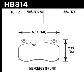 Hawk 07-14 Mercedes-Benz CL550/CL600 HPS 5.0 Front Brake Pads