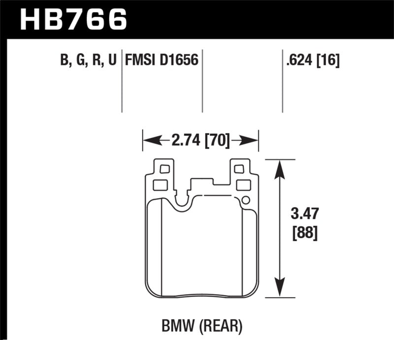 Hawk DTC-80 12-16 BMW 328i Rear Brake Pads