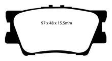 Load image into Gallery viewer, EBC 13+ Lexus ES300h 2.5 Hybrid Yellowstuff Rear Brake Pads