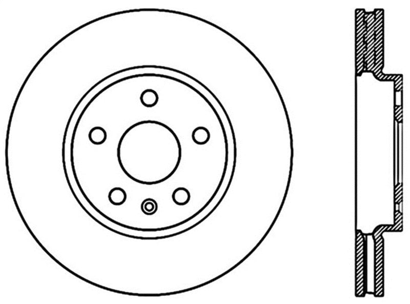 StopTech Sport Cross Drilled Brake Rotor - Front Right