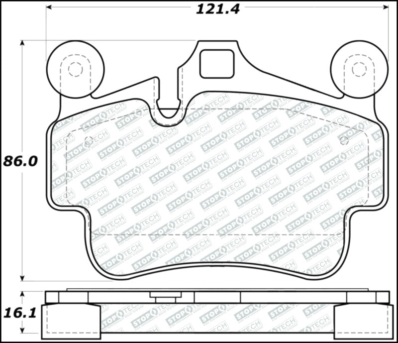 StopTech Street Select 17-18 Porsche 718 Boxster/Cayman (w/Ceramic Brakes) Front Brake Pads