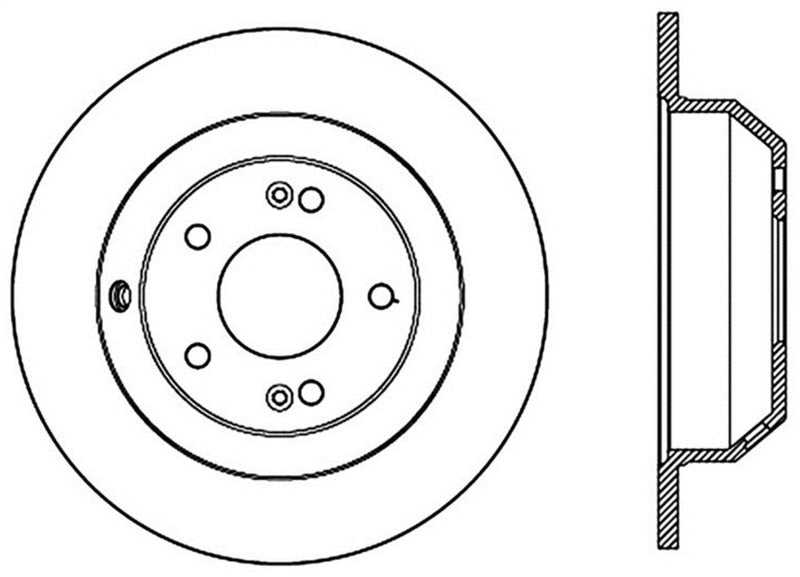 StopTech Sport Cross Drilled Brake Rotor - Rear Left
