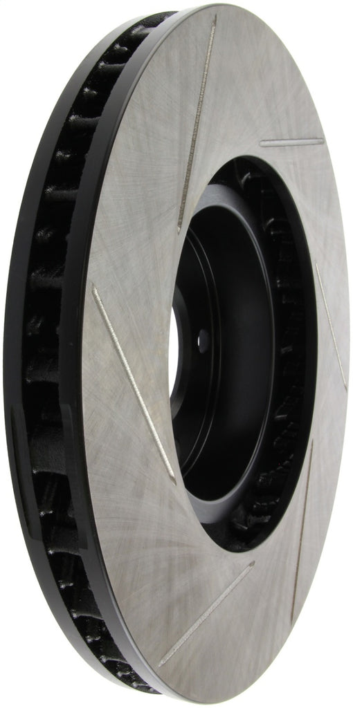 StopTech 11-14 Porsche Cayenne / 11-15 VW Touareg Front Left Slotted Sport Brake Rotor