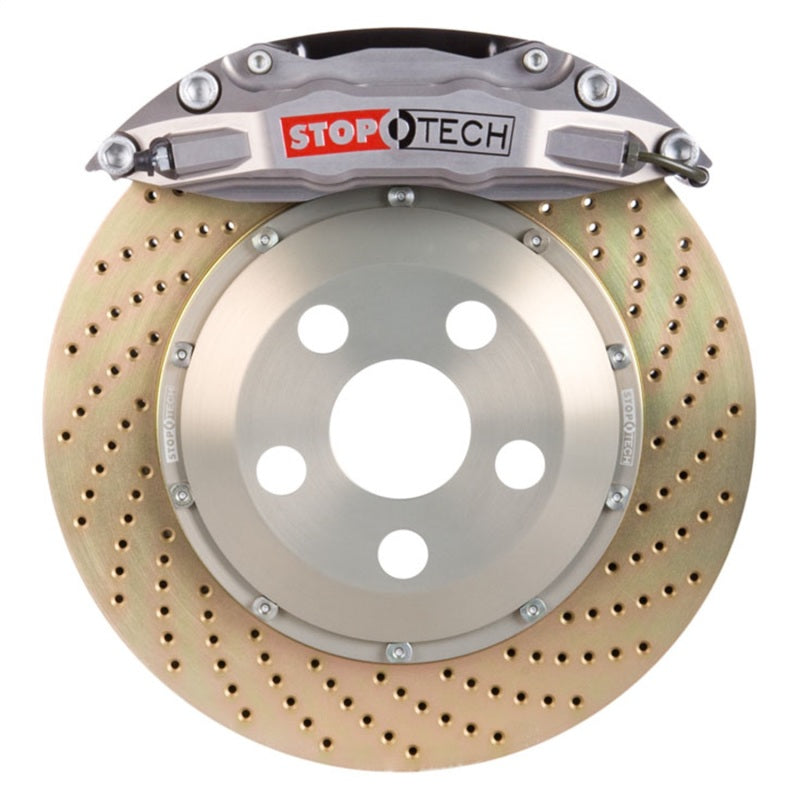 StopTech 13-15 Acura ILX ST-40 Anodized Calipers 328x32mm Drilled Rotors Front Trophy Big Brake Kit