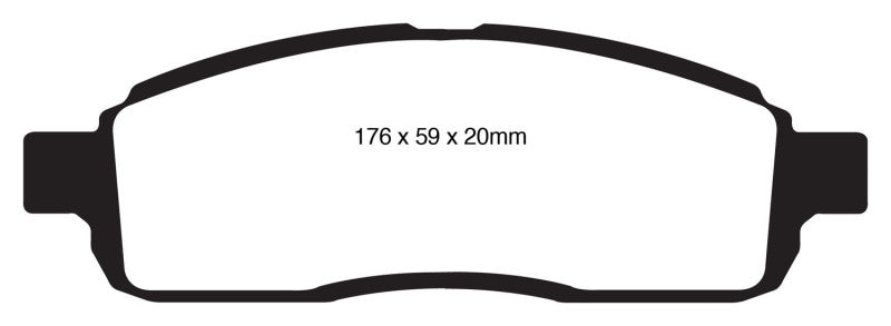 EBC 09 Ford F150 4.6 (2WD) 6 Lug Redstuff Front Brake Pads