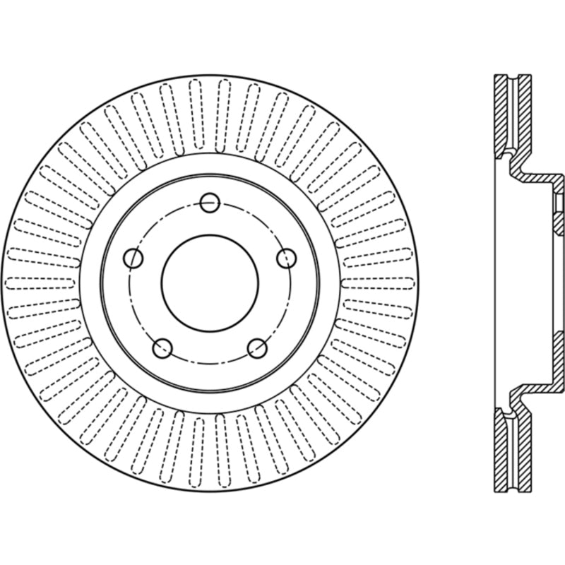 StopTech Slotted Sport Front Left Brake Rotor 13-15 Nissan Altima