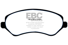 Load image into Gallery viewer, EBC 04-07 Chrysler Town &amp; Country 3.3 Rear Drums Extra Duty Front Brake Pads