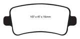 EBC 10+ Buick Allure (Canada) 3.0 Yellowstuff Rear Brake Pads