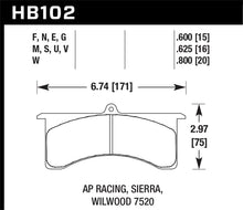 Load image into Gallery viewer, Hawk AP Racing 6/Wilwood DTC-30 Race Brake Pads