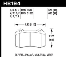Load image into Gallery viewer, Hawk 96 &amp; 00-02 Dodge Viper GTS/00-02 Viper RT 10 / 00 Ford Mustang SVT Cobra Race DTC-70 Brake Pads