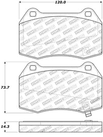 StopTech Street Touring 02-07 350z/G35 w/ Brembo Front Brake Pads