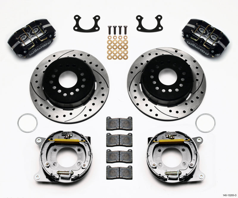 Wilwood Dynapro Dust-Boot P/S Park Brake Kit Drilled Small Ford 2.66in Offset