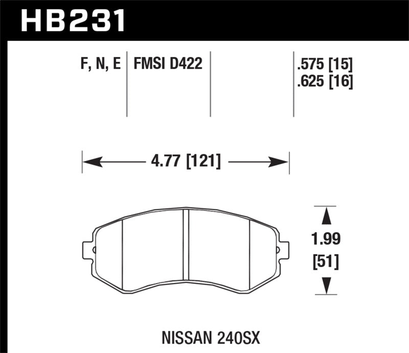 Hawk 89-93 240SX LE & SE (non-ABS) & Base / 94-96 240SX SE & Base Blue 9012 Race Front Brake Pads