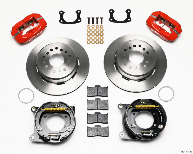 Wilwood Forged Dynalite P/S Park Brake Kit Red BOP Axle 2.75in Bearing 2.75 Offset