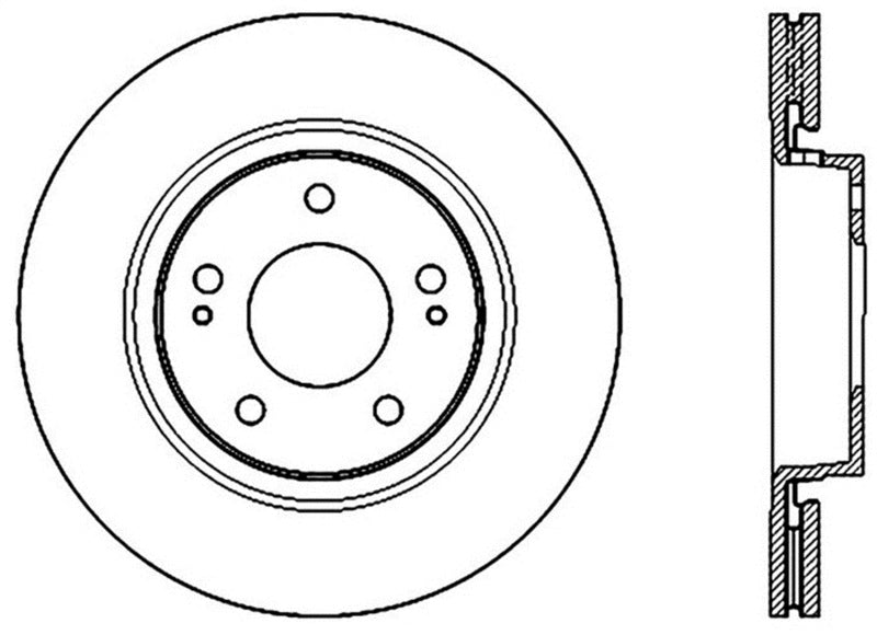 StopTech Sport Cross Drilled Brake Rotor - Rear Right