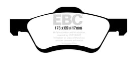 EBC 10-12 Ford Escape 2.5 Hybrid Extra Duty Front Brake Pads