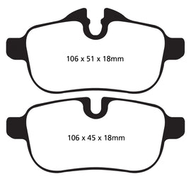 EBC 09+ BMW Z4 3.0 (E89) Greenstuff Rear Brake Pads
