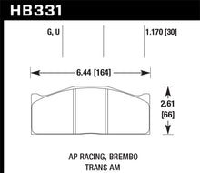 Load image into Gallery viewer, Hawk DTC-80 AP Racing/Brembo 30mm Race Brake Pads