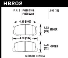 Load image into Gallery viewer, Hawk 82 Subaru Brat / 81-83 DL/GlL / 85-87 Toyota Corolla Front Blue 9012 Race Brake Pads