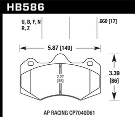 Hawk DTC-80 12-14 McClaren MP4-12C Rear Race Brake Pads