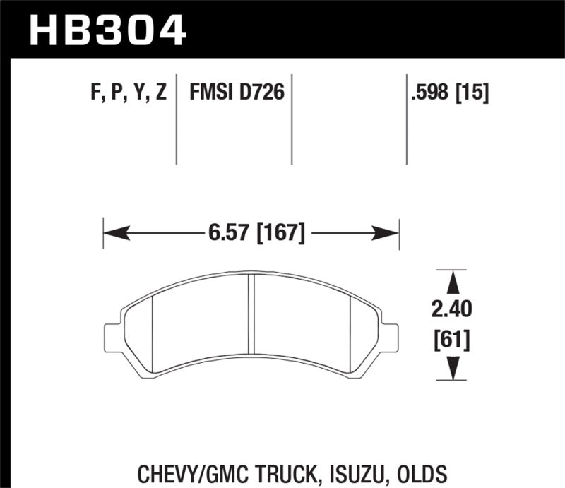 Hawk Performance Ceramic Street Brake Pads