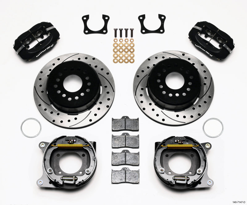 Wilwood Forged Dynalite P/S Park Brake Kit Drilled 58-64 Olds/Pontiac Ends