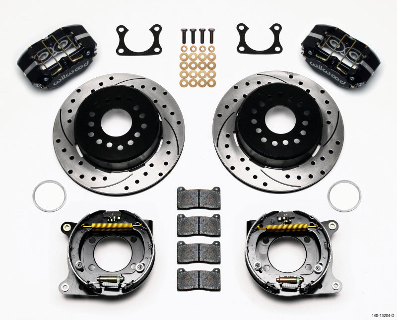 Wilwood Dynapro Dust-Boot P/S Park Brake Kit Drilled Big Ford 2.36in Offset