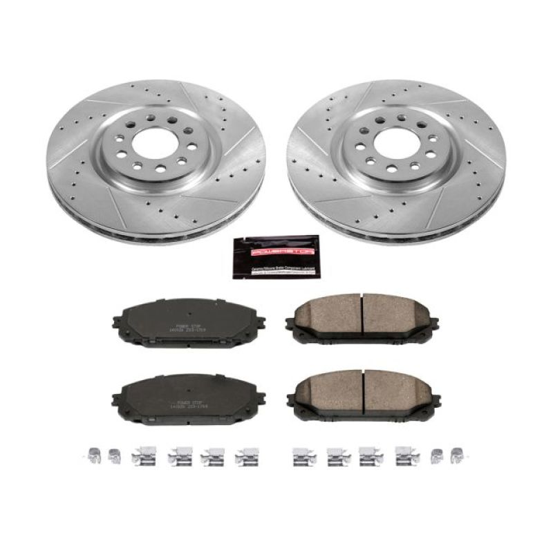 Power Stop 14-16 Jeep Cherokee Front Z23 Evolution Sport Brake Kit