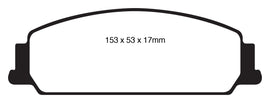 EBC 08-10 Pontiac G8 3.6 Redstuff Front Brake Pads