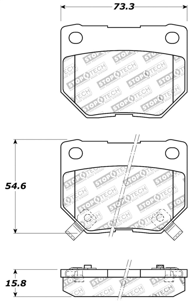 StopTech Performance 06-07 Subaru Impreza WRX (Exc STi) Rear Brake Pads