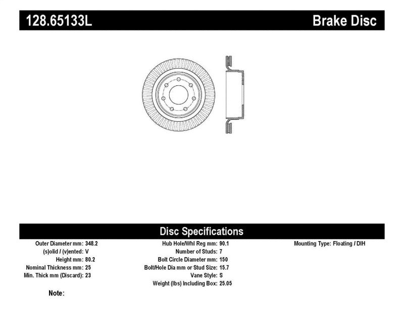 StopTech Drilled Sport Brake Rotor