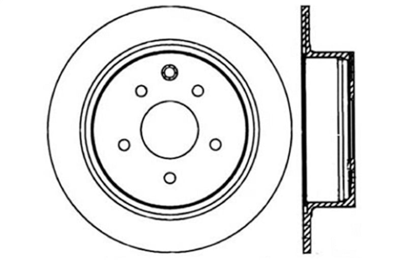 StopTech 02-17 Nissan Altima Sport Drilled Vented 1-Piece Rear Driver Side Brake Rotor