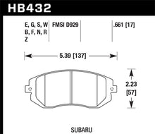 Load image into Gallery viewer, Hawk 03-05 Subaru WRX / 08-11 WRX  Blue 9012 Race Front Brake Pads