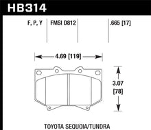 Load image into Gallery viewer, Hawk 03 Toyota Tundra 3.4L/4.7L / 01-02 Sequoia 4.7L HPS Street Front Brake Pads