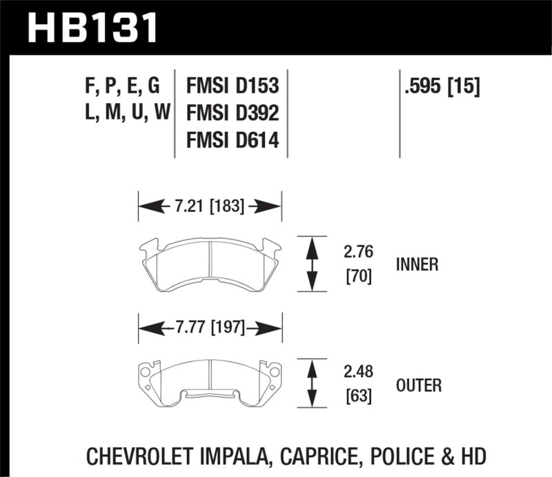 Hawk Chevy C20/R20/C30/R30/C2500/R2500/C3500/F3500 Pickup/Suburban Front DTC-60 Race Brake Pads