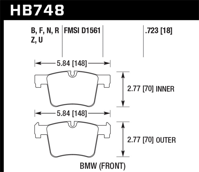 Hawk DTC-80 13-16 BMW 328i Front Race Brake Pads