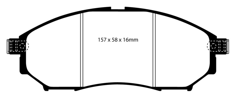 EBC 06-09 Infiniti FX35 3.5 Greenstuff Front Brake Pads
