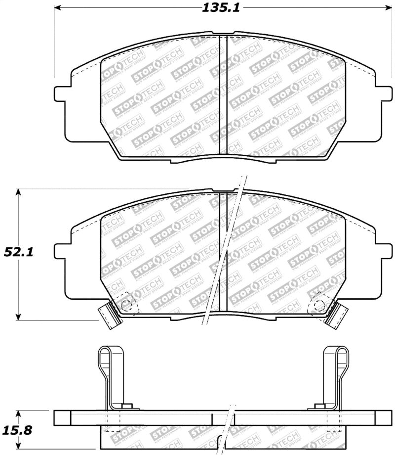 StopTech Street Select Brake Pads - Rear