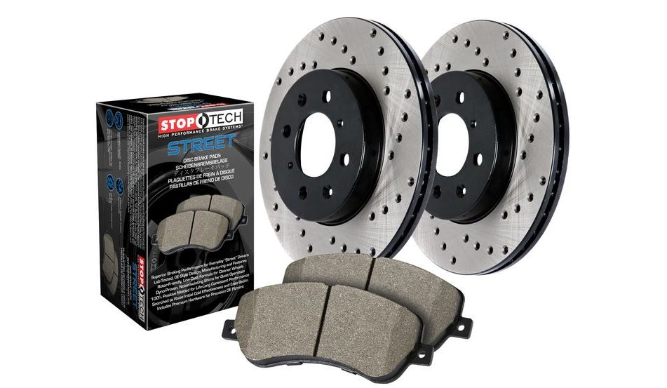 StopTech 01/03-05 Subaru Impreza WRX Rear Wheel Drilled Sport Brake Kit