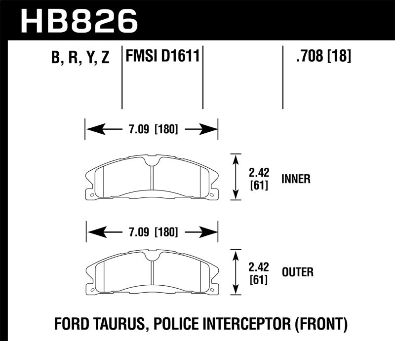 Hawk 13-17 Ford Explorer (w/ HD Brakes) LTS Street Front Brake Pads
