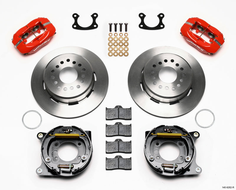 Wilwood Forged Dynalite P/S Park Brake Kit Red Small Ford 2.50in Offset