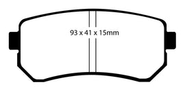 EBC 09-12 Hyundai Elantra 2.0 Touring Yellowstuff Rear Brake Pads