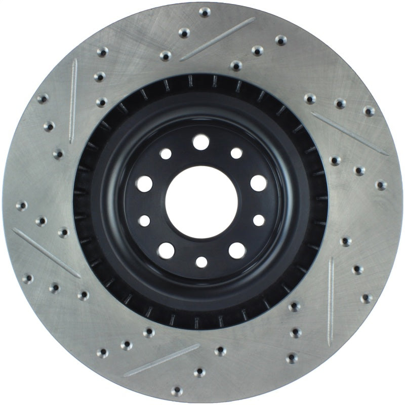 StopTech 2014-2015 Fiat 500L Front Left Slotted & Drilled Sport Brake Rotor