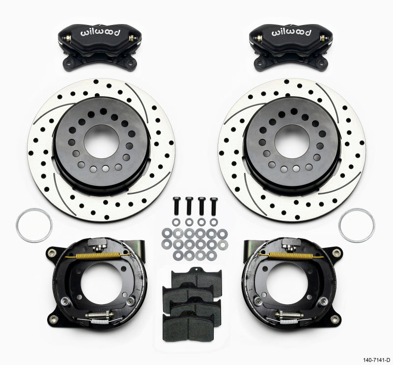 Wilwood Forged Dynalite P/S Park Brake Kit Drilled Chevy 12 Bolt w/ C-Clips