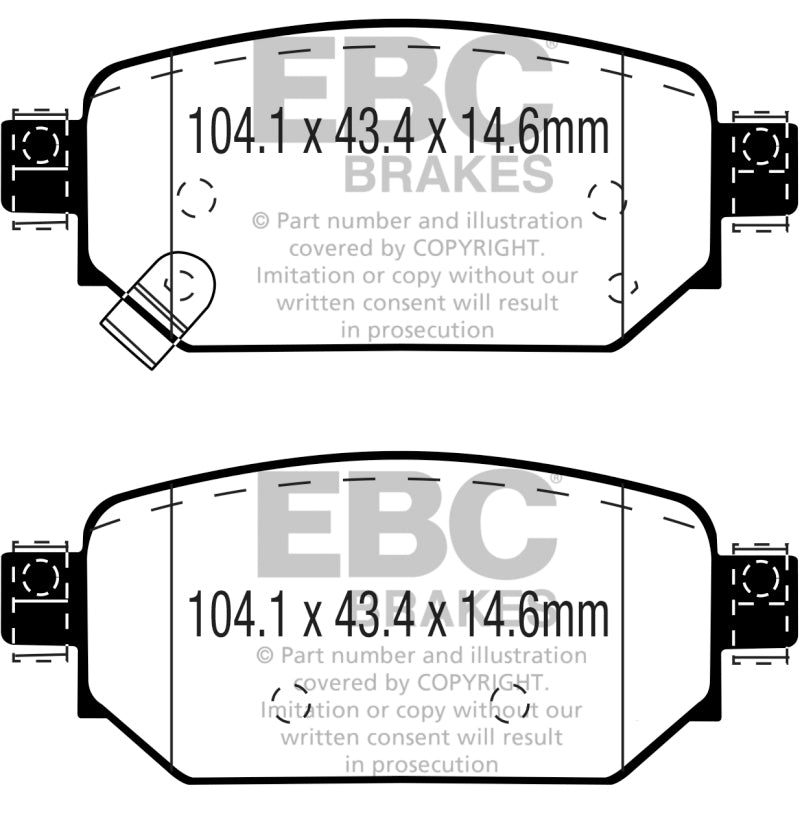 EBC 2017+ Mazda 3 2.0L Redstuff Rear Brake Pads