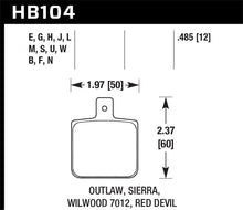 Load image into Gallery viewer, Hawk Wilwood DLSF/Outlaw 1000 HPS 5.0 Street Brake Pads