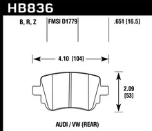 Load image into Gallery viewer, Hawk 15-17 Volkswagen Golf / 15-16 Volkswagen Golf GTI HPS 5.0 Rear Brake Pads